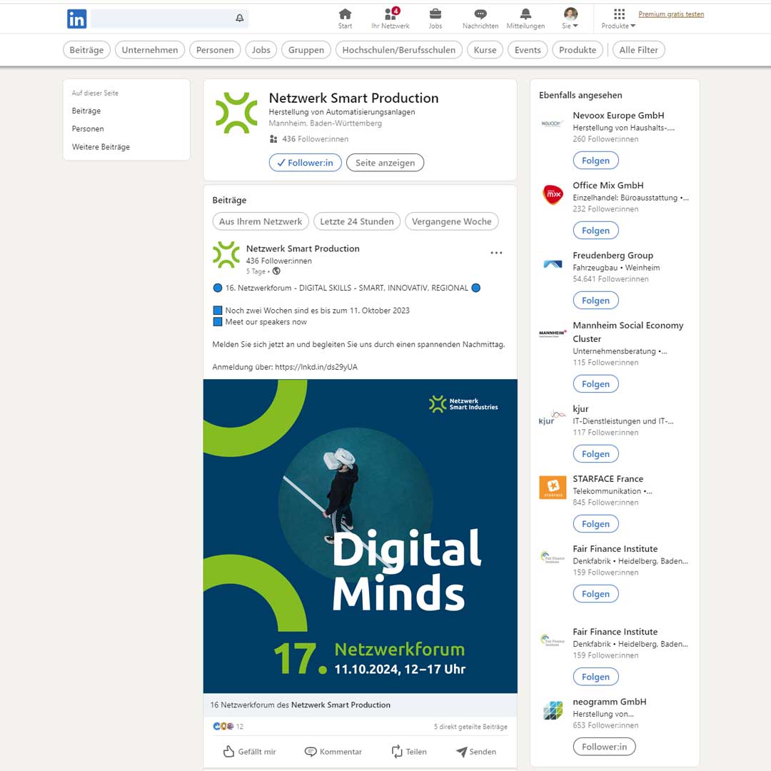 Veranstaltungsgrafik LinkedIn