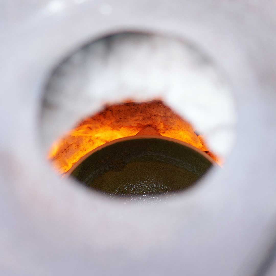 Blick in den Raku-Ofen